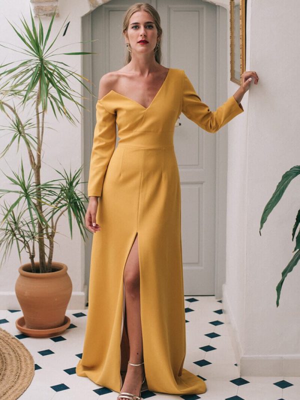 Vestido Marcela Mostaza