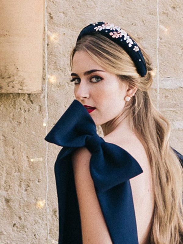 Diademas acolchadas joya con velo